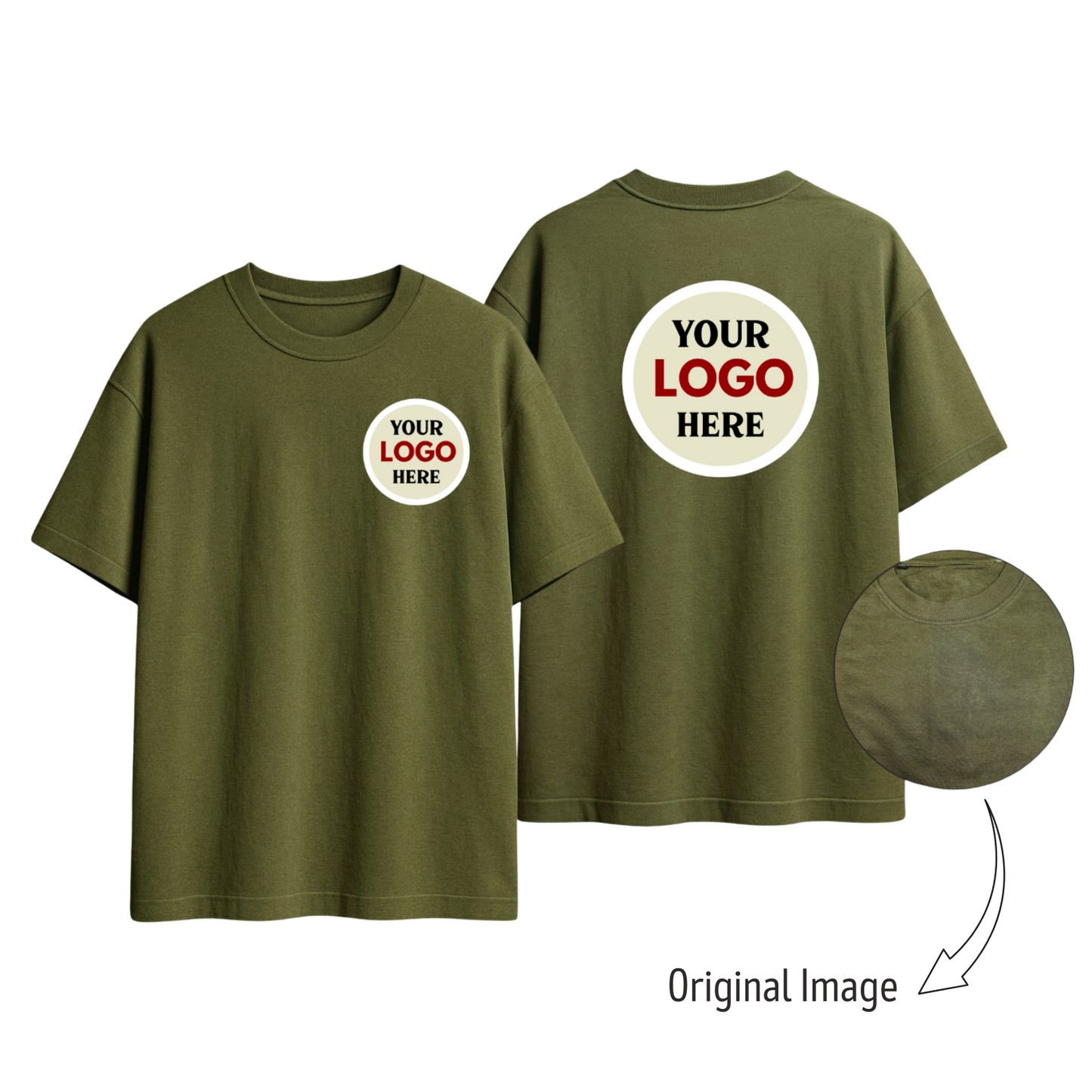 Oversized T-Shirts 240 GSM with Brand Logo customization