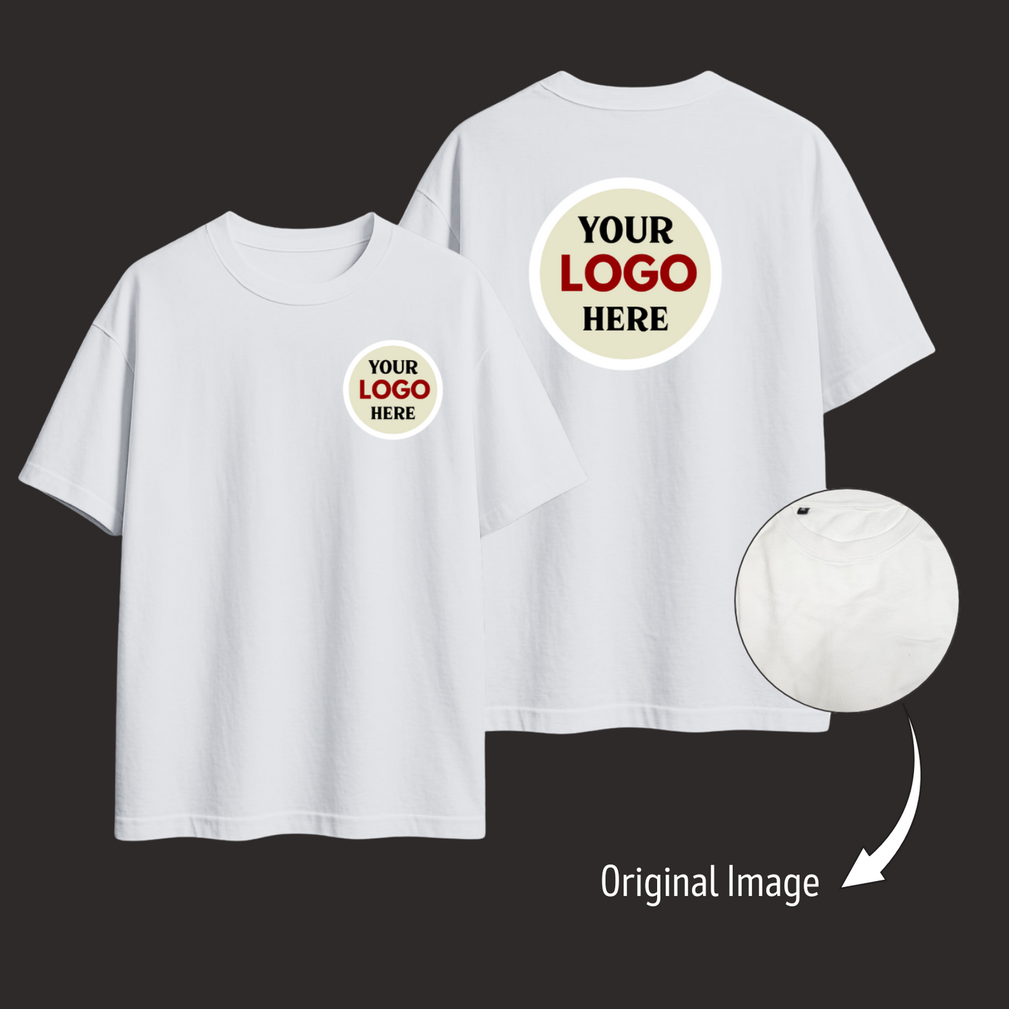 Oversized T-Shirts 240 GSM with Brand Logo customization