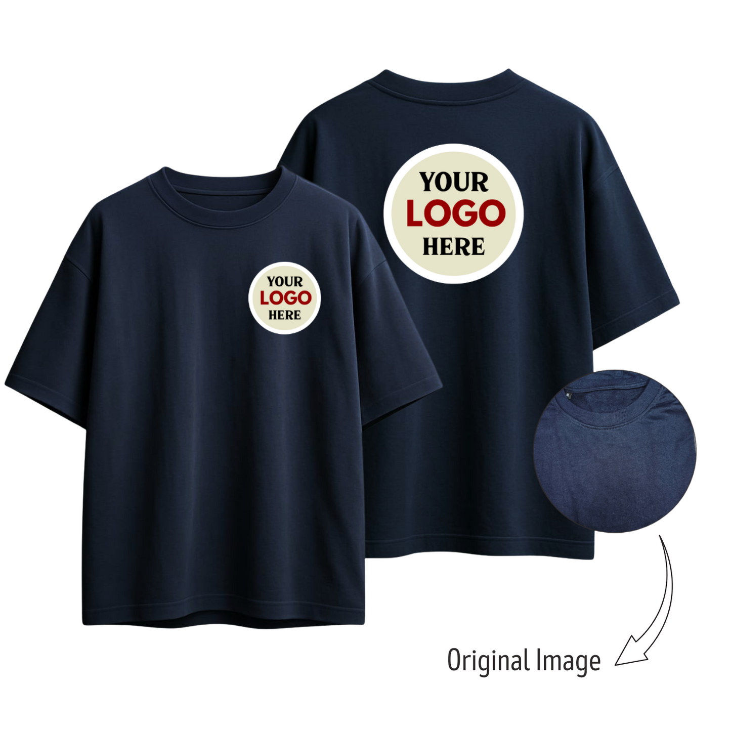 Oversized T-Shirts 240 GSM with Brand Logo customization