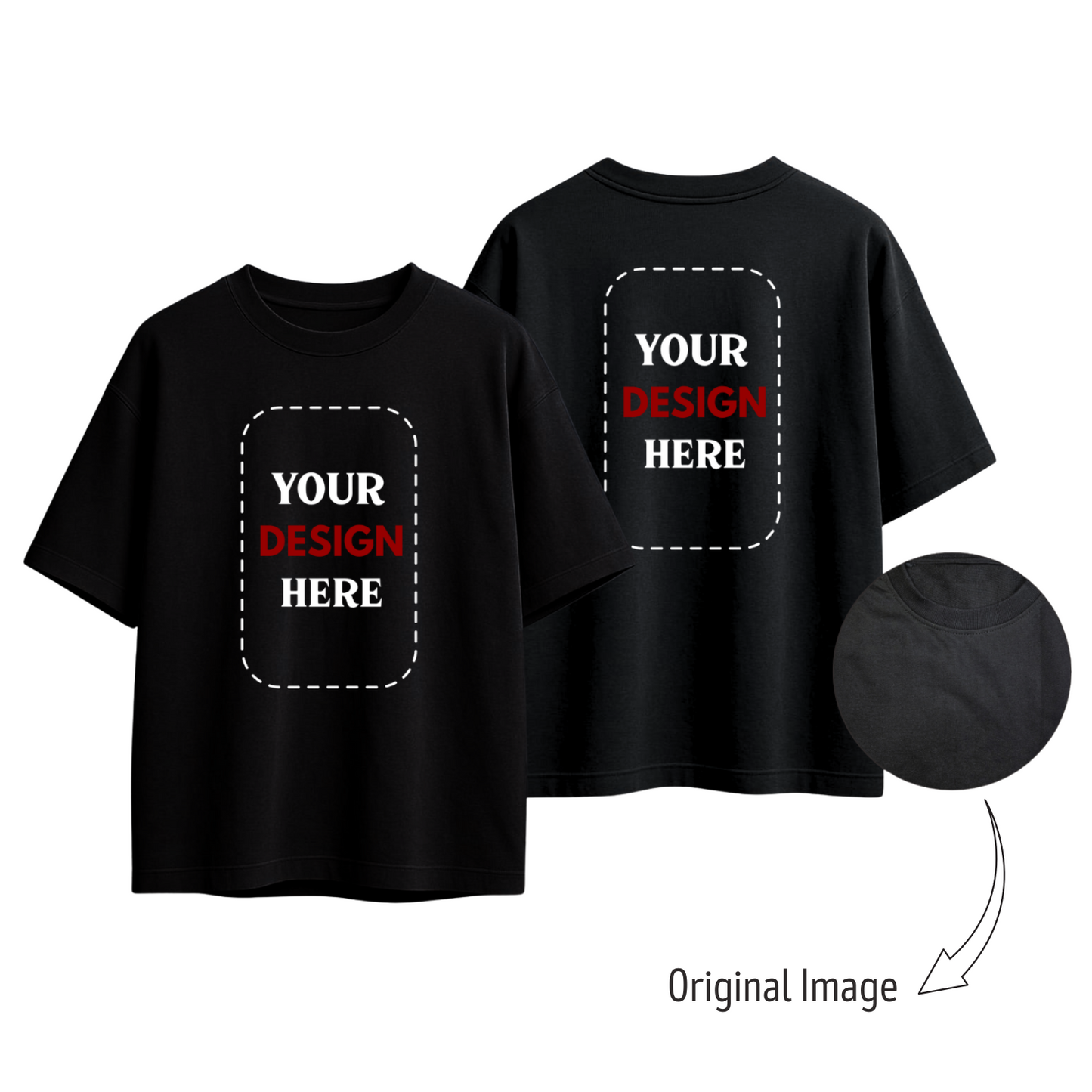 Oversized T-Shirts 240 GSM with customization (More Than 10)