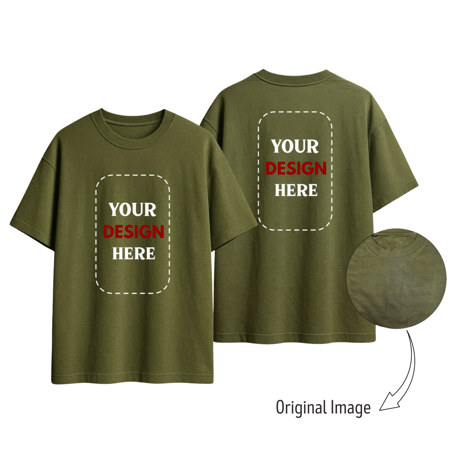 Oversized T-Shirts 240 GSM with customization (More Than 10)