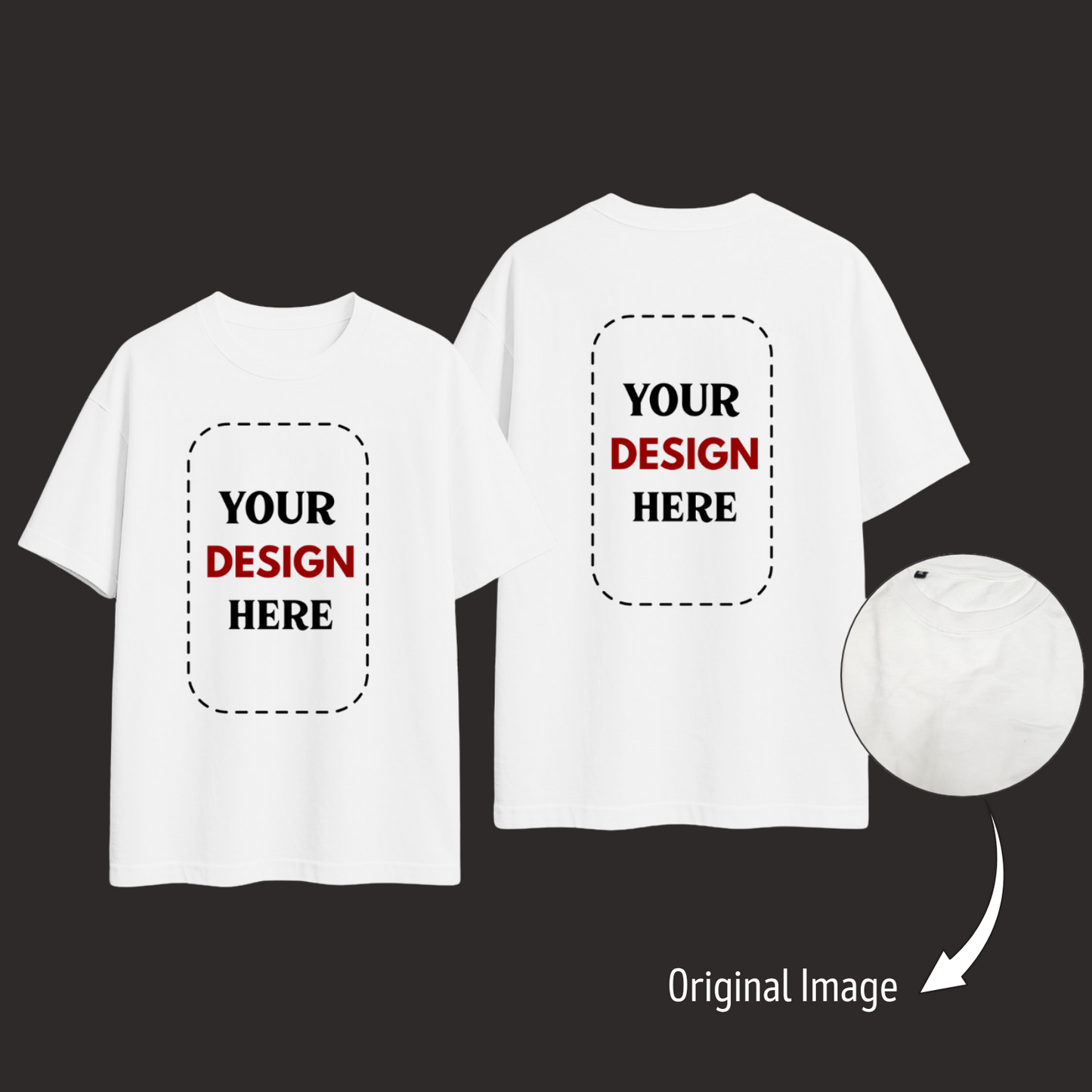 Oversized T-Shirts 240 GSM with customization (More Than 10)