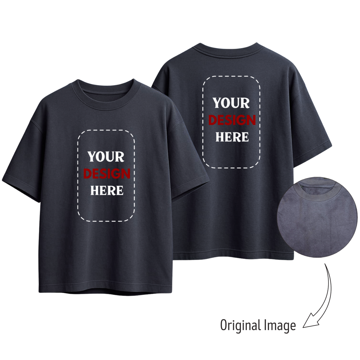 Oversized T-Shirts 240 GSM with customization (More Than 10)