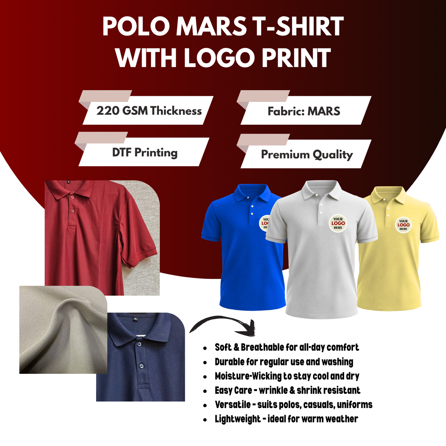 Customized Polo T-Shirts (MARS)