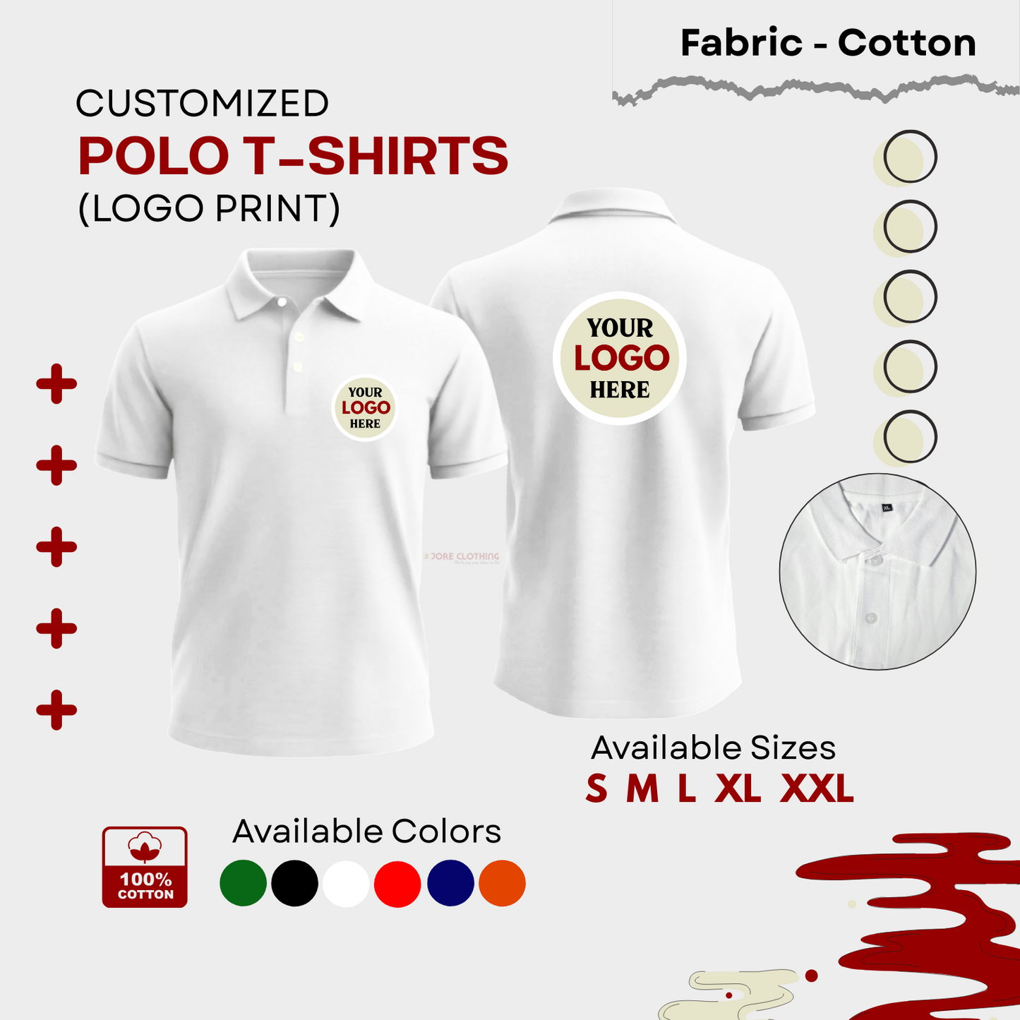 Customized Polo T-Shirts (Cotton)