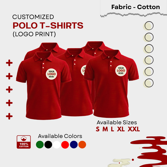 Customized Polo T-Shirts (Cotton) [More than 10 T-shirts]