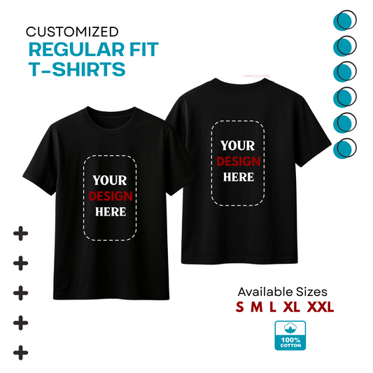 Regular Fit T-Shirts 180 GSM With Customization