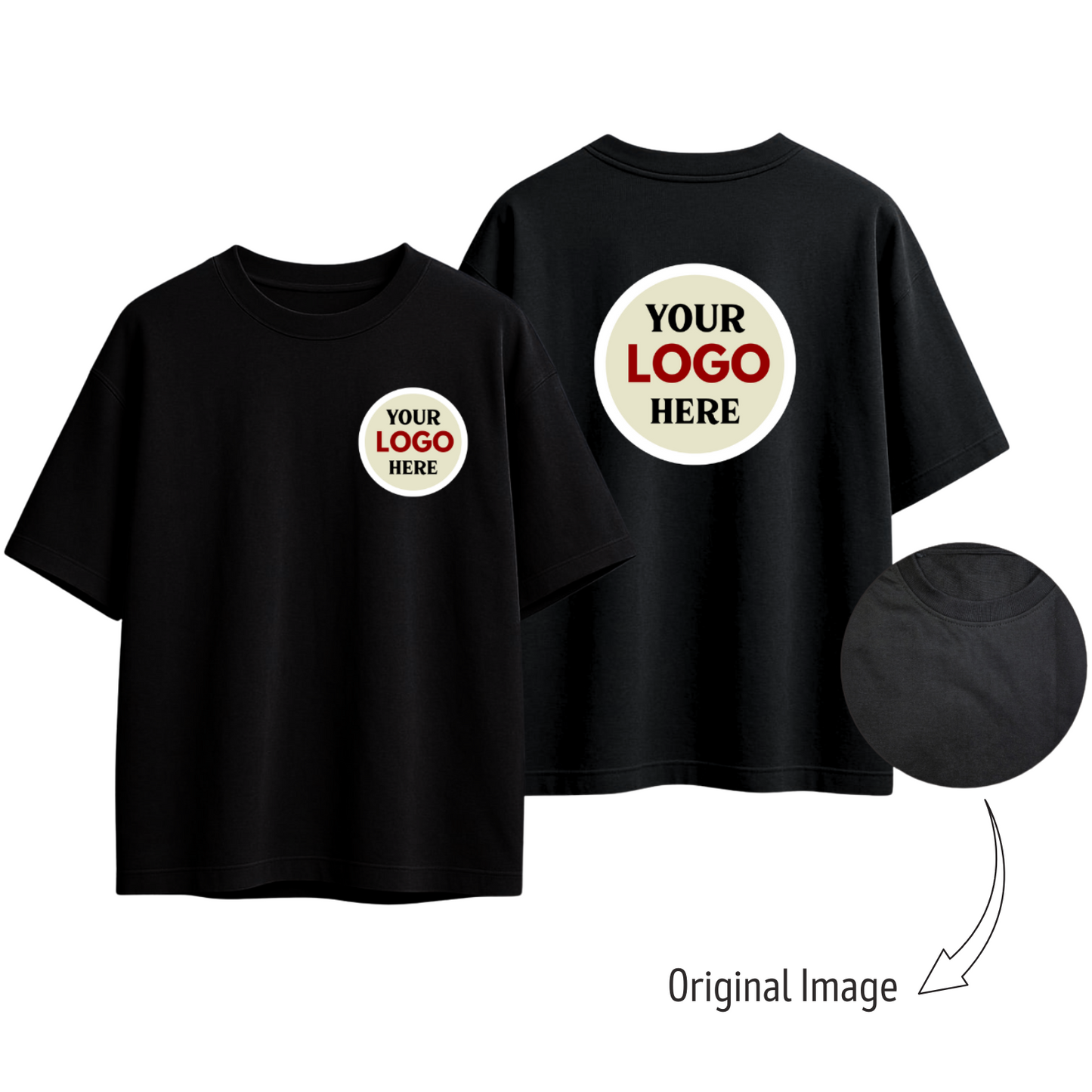 Oversized T-Shirts 240 GSM with Brand Logo customization