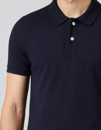 100% Cotton Polo T-shirt [Navy Blue]