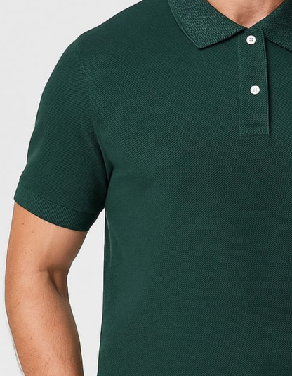 100% Cotton Polo T-shirt [Bottle Green]