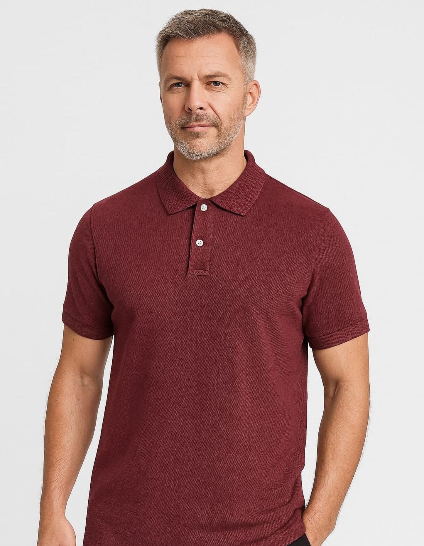 100% Cotton Polo T-shirt [Maroon]