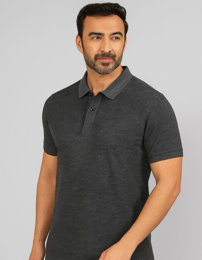 Poly-Cotton T-shirt [Dark Grey Mélange]