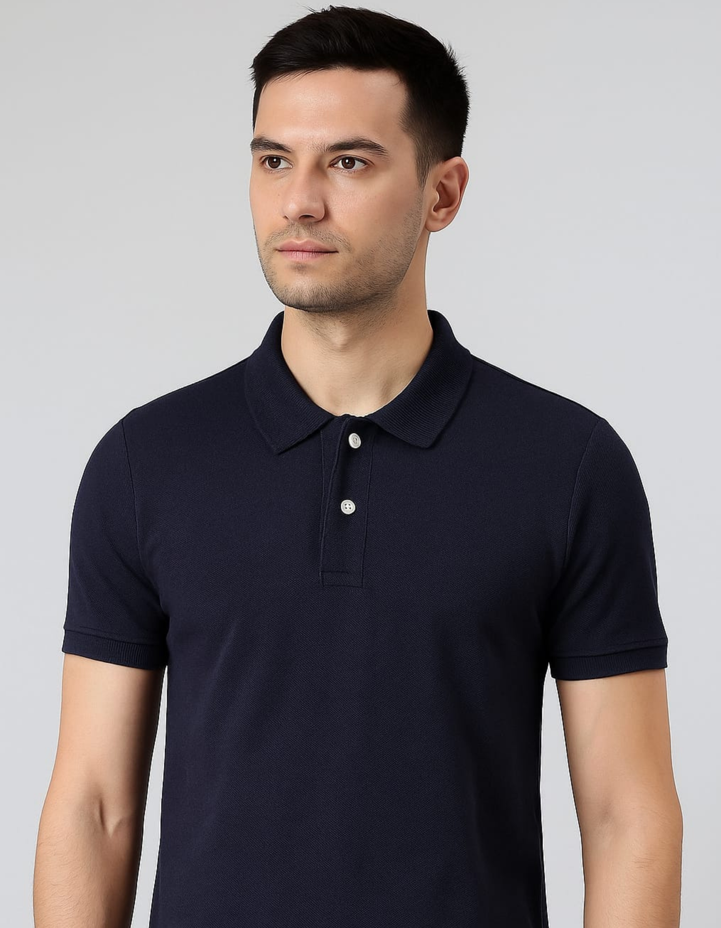 100% Cotton Polo T-shirt [Navy Blue]