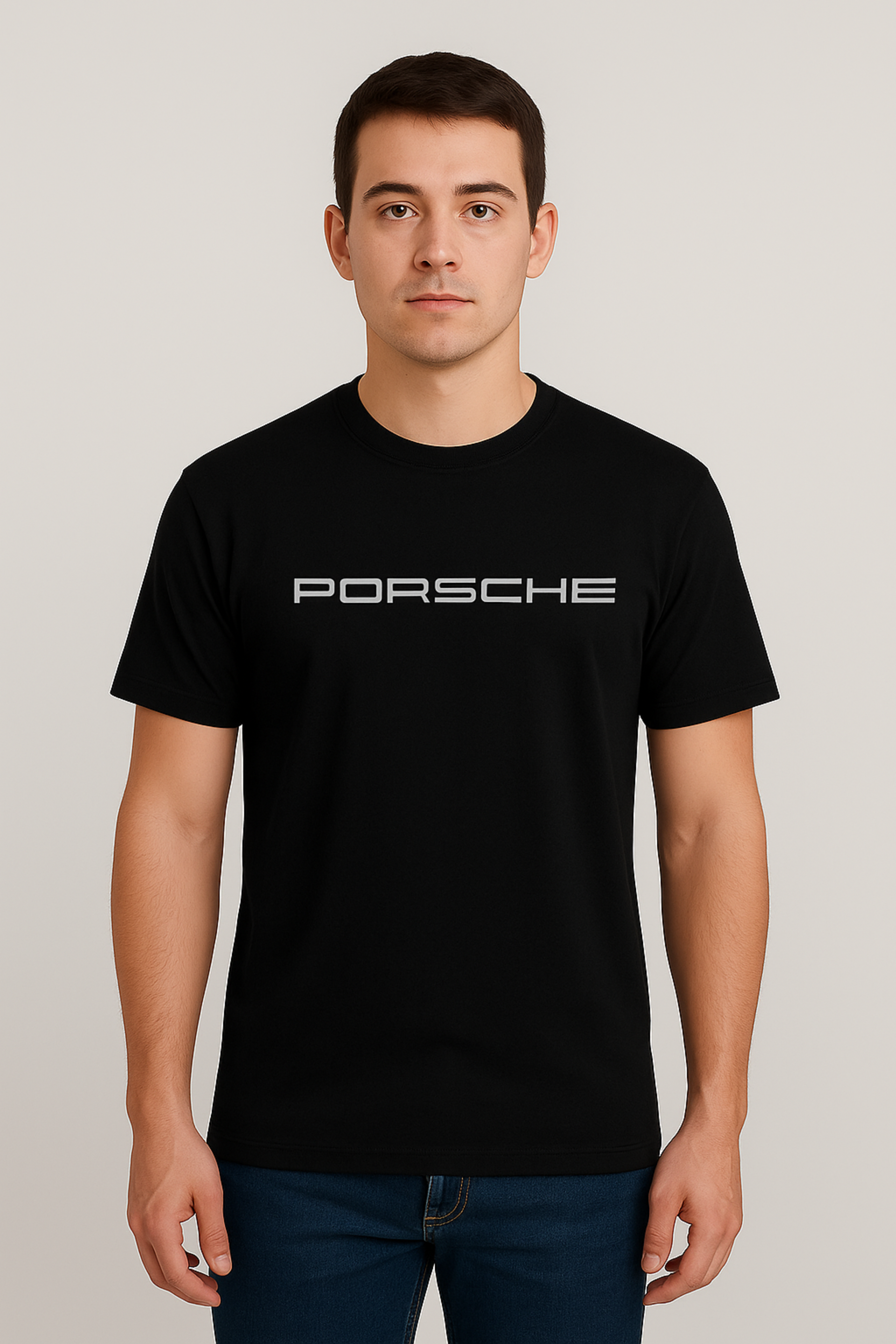 Porsche Regular Fit Black T-shirt