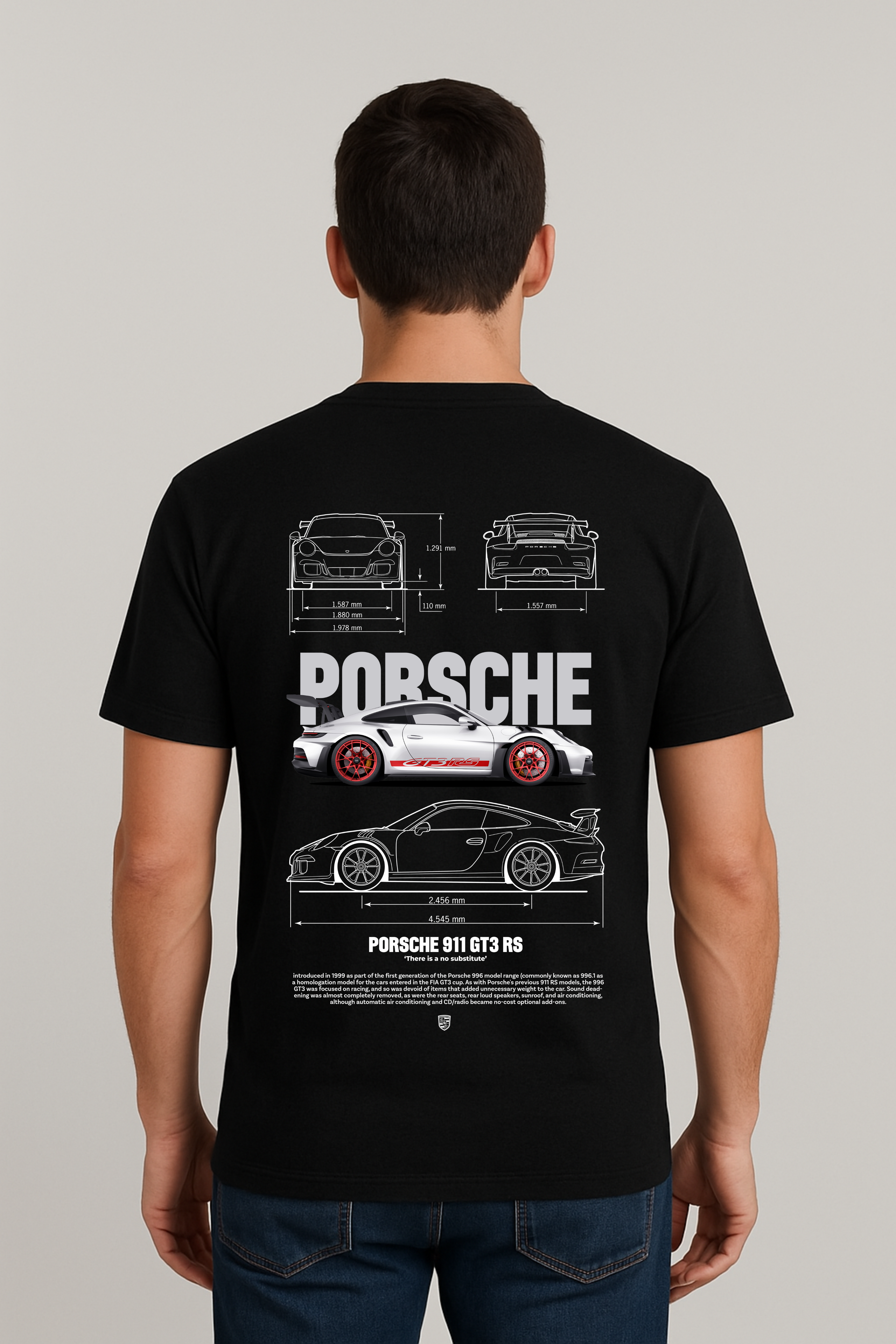 Porsche Regular Fit Black T-shirt
