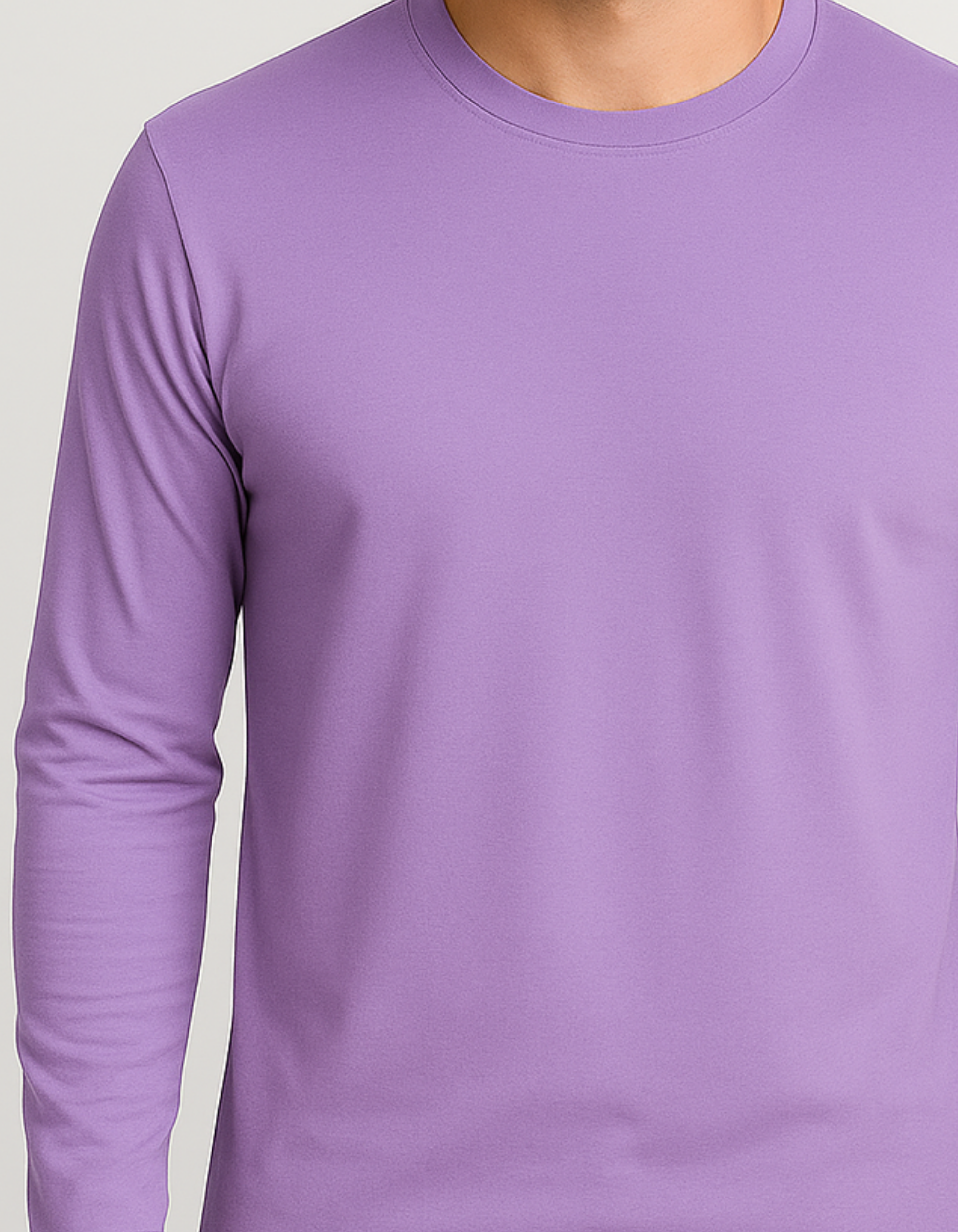 Round neck full hand T-shirts [Lavender]