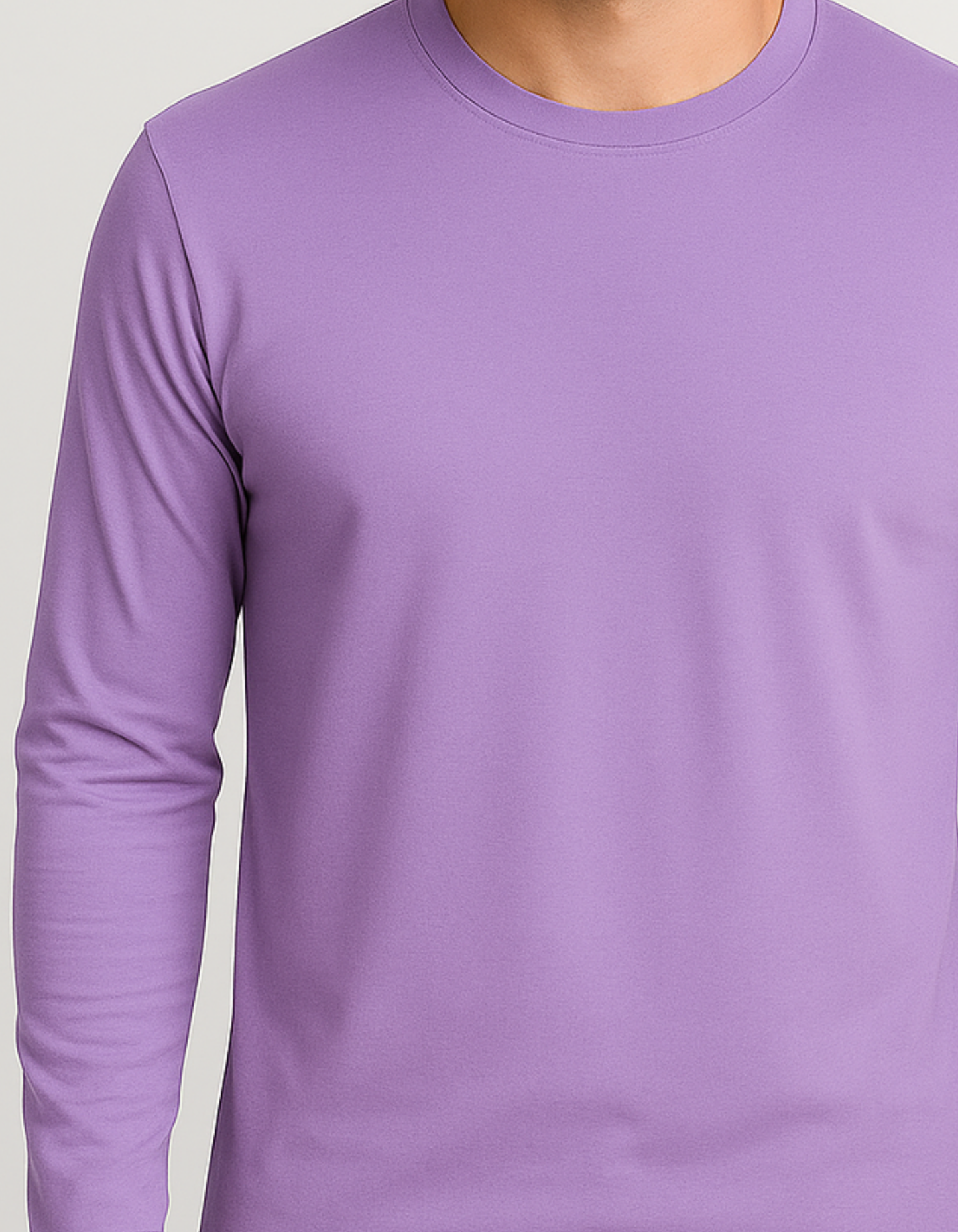 Round neck full hand T-shirts [Lavender]