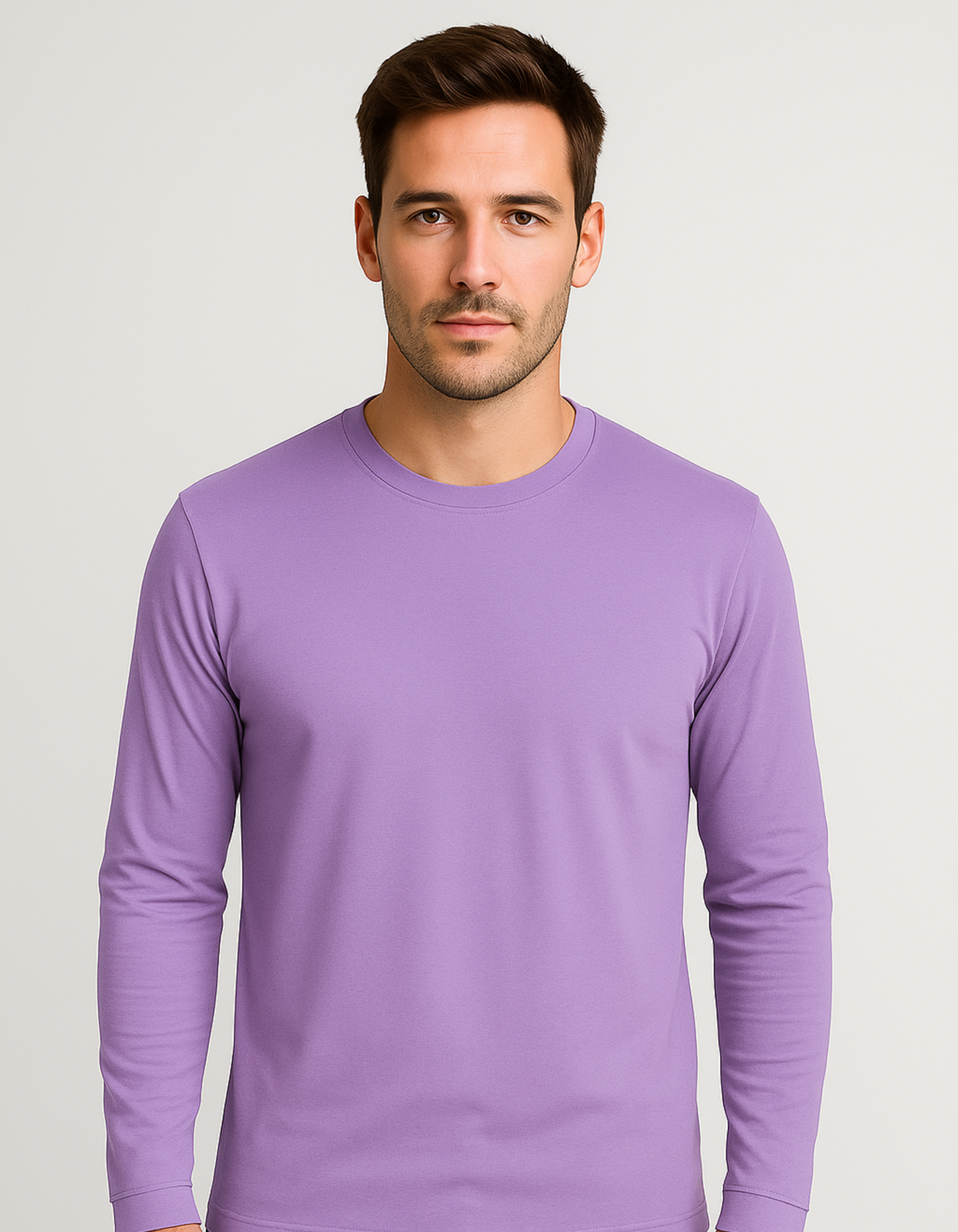 Round neck full hand T-shirts [Lavender]