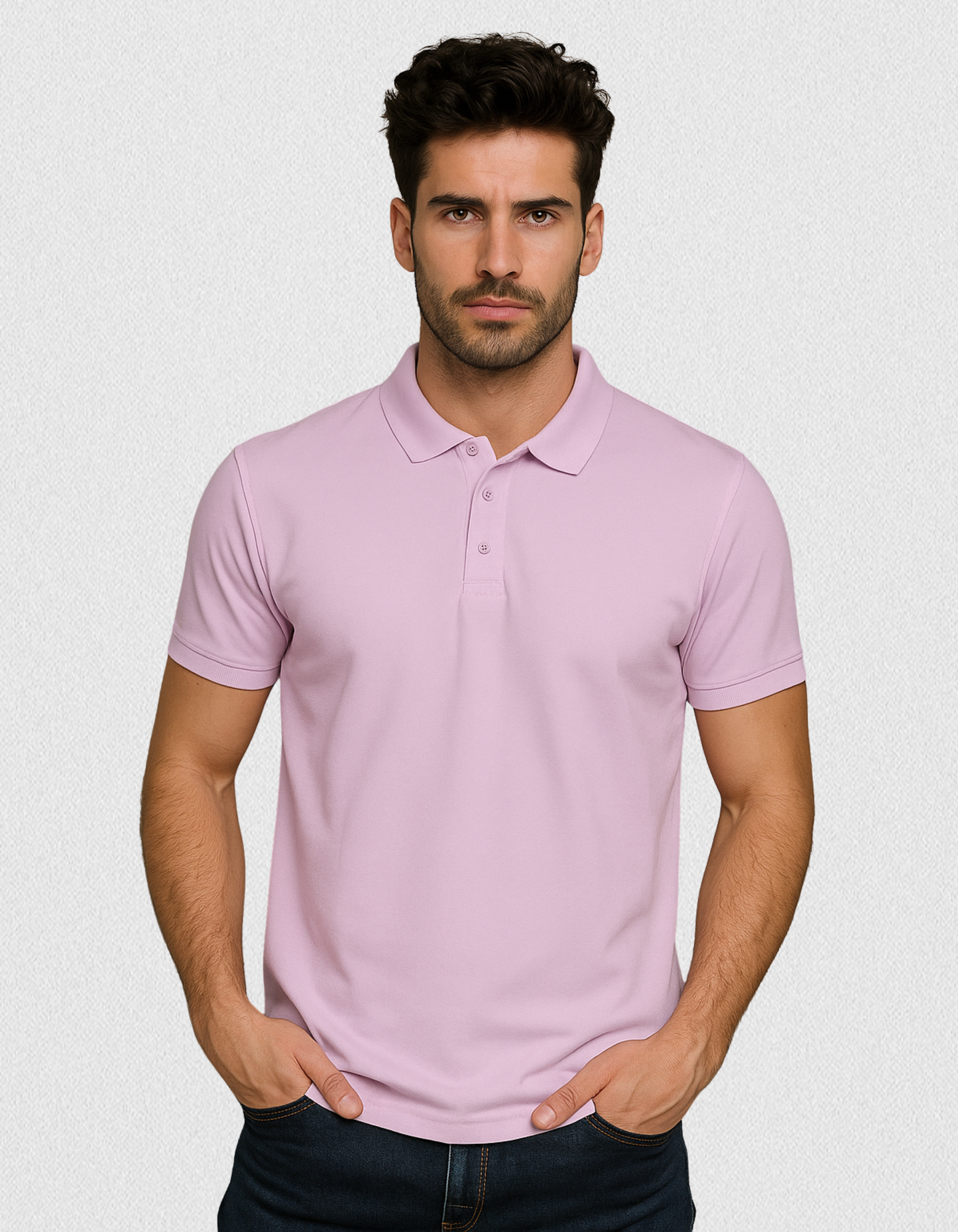 Poly-Cotton Polo T-shirt [Lite Pink]