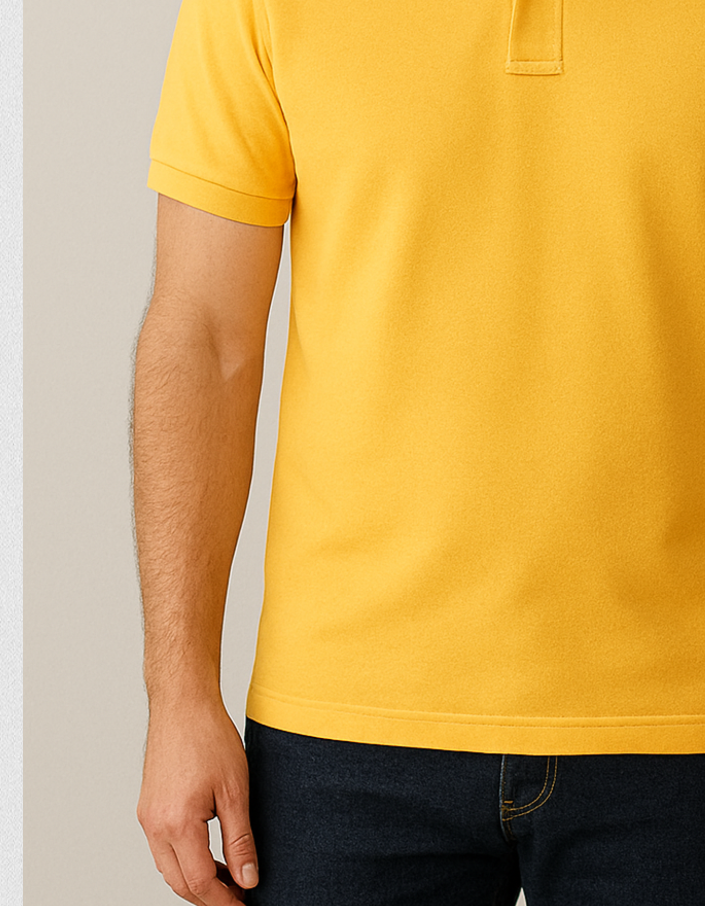 100% Cotton Polo T-shirt [Yellow]