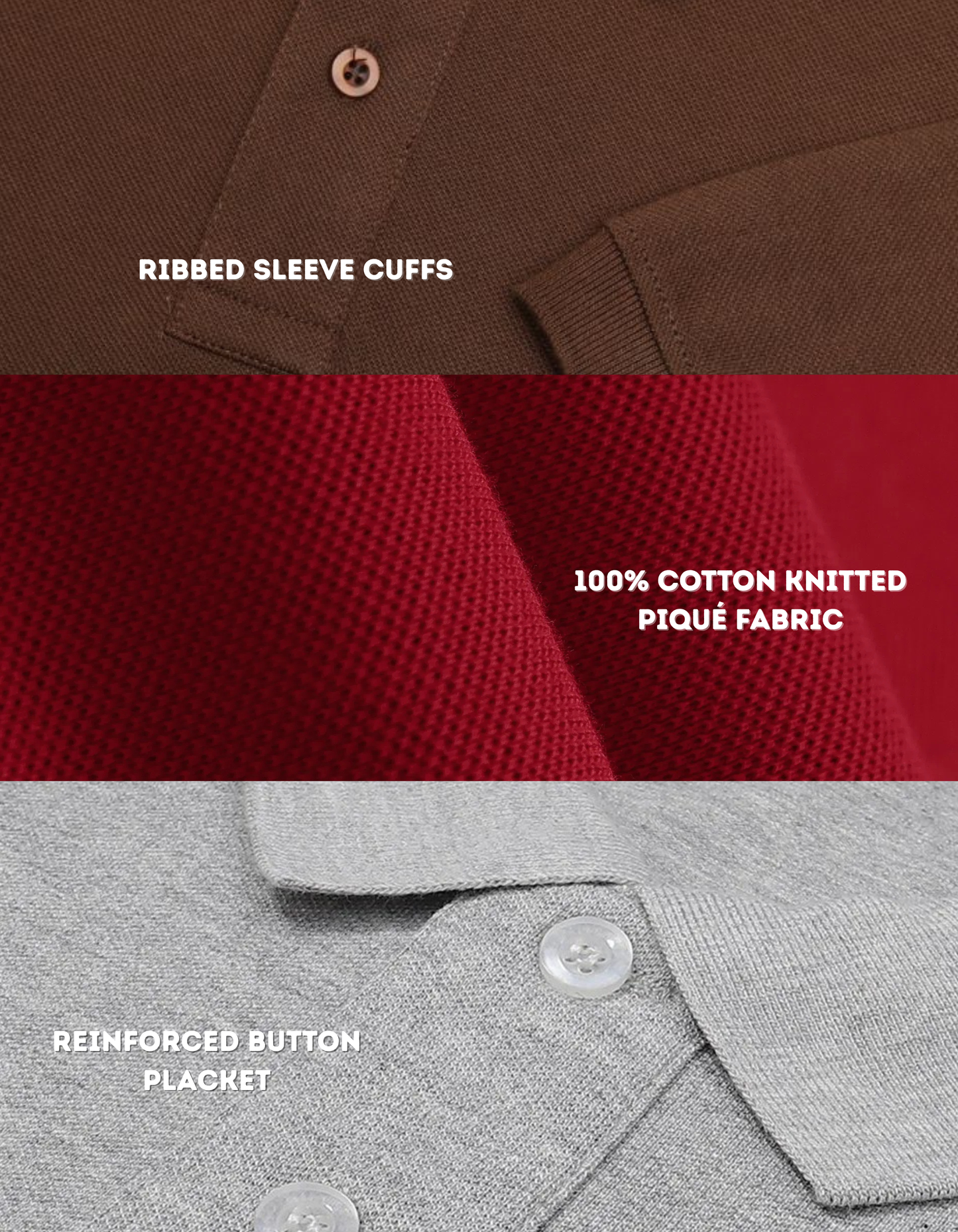 Poly-Cotton Polo T-shirt [Red]